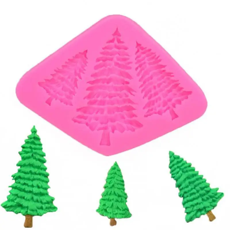 

Creative Christmas Tree Silicone Mold Diy Fondant Chocolate Cake Mold Christmas Tree Baking Mold Is Practical And Simple
