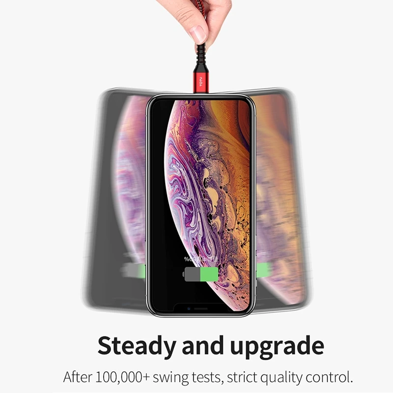 TOTUDESIGN BPDA-03 Аврора серии USB-C/тип-c до 8 Pin PD Быстрая зарядка MFI Сертифицированный плетеный кабель для передачи данных, длина: 1 м(черный