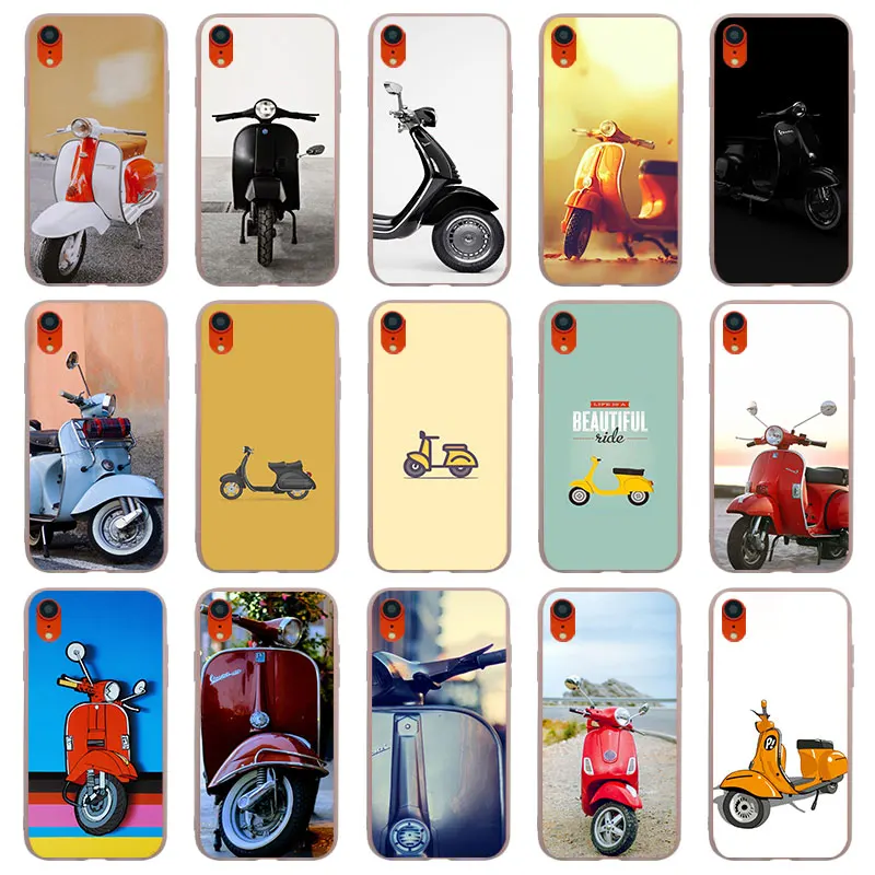 

vespa motorcycle matte silicone cases covers for iPhone 11 Pro X XR XS MAX SE 5 5s 6 6s 7 8 Plus 4s TPU soft case