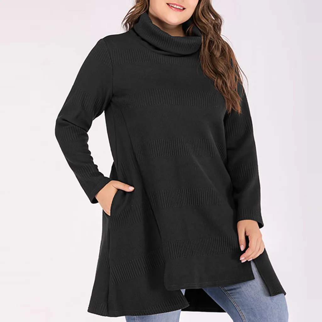 Sweater Women 2019 Autumn Winter Clothes Women's Plus Size Turtleneck Sweater Long Sleeve Pullover Knitted Sweater Jumper Casaco