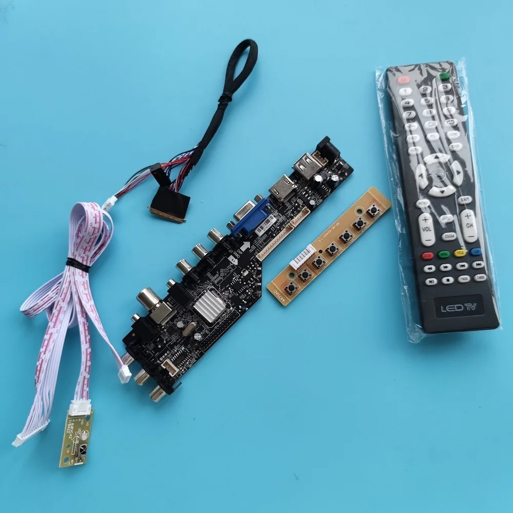 

Комплект для B173HW02 1920x1080 VGA AV ТВ дистанционного плата драйверная светодиодный USB HDMI-совместимый панель монитор DVB-T DVB-T2 цифровой контроллер