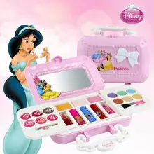 Disney Princess pink Makeup Toys Set Non-Toxic Cosmetics Pretend Play Set With box girls Training Toys For kids Birthday Gift
