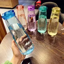 5 цветов 420 мл чашки для воды портативные герметичные стеклянные чашки для воды Кристальные креативные бутылки для воды для мужчин женщин друзей