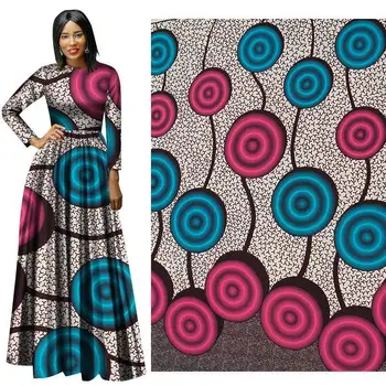 

Circle Printed African Real Cotton Wax Fabric 2020 New Arrival Ankara Nigerian Veritable Printed Wax Fabric For Wedding