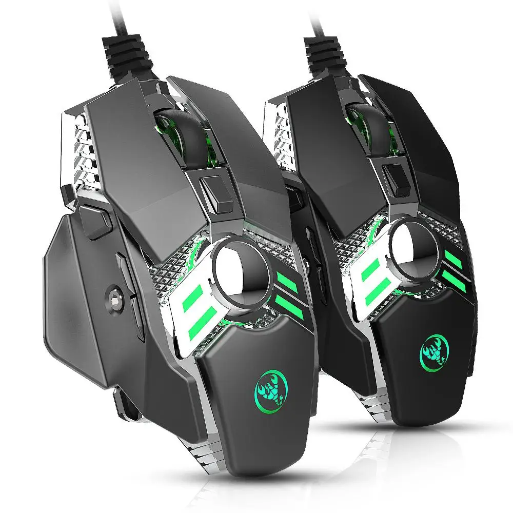 Проводная игровая мышь BEESCLOVER, 6400 dpi, 7 программируемая подсветка, Механический дизайн, компьютерные мыши, игровая мышь r60
