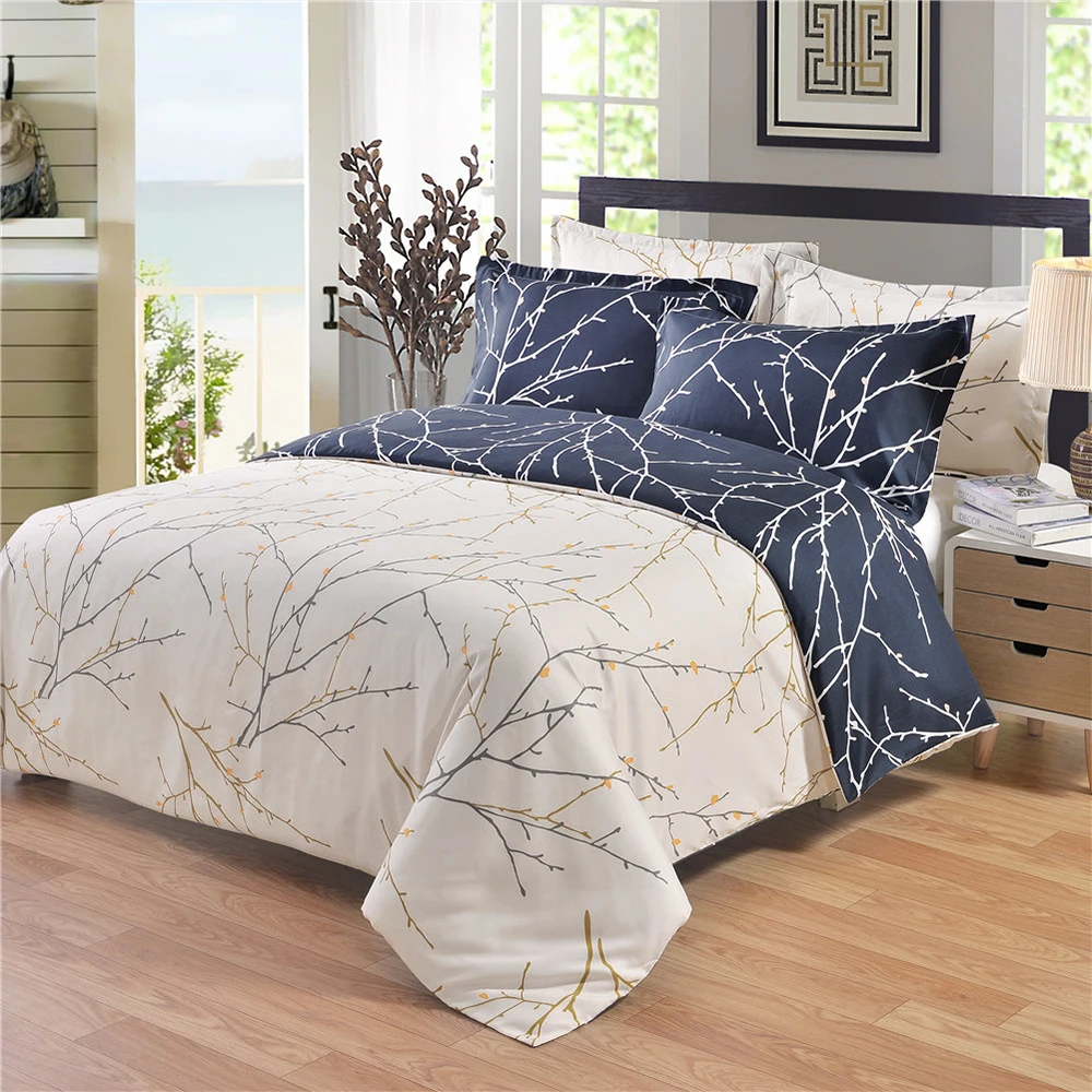 

Cozy Bedding Set Well-made Polyester Reversible Duvet Cover Set Soft Duvet Cover & Pillowcase Sets Queen King Twin Size