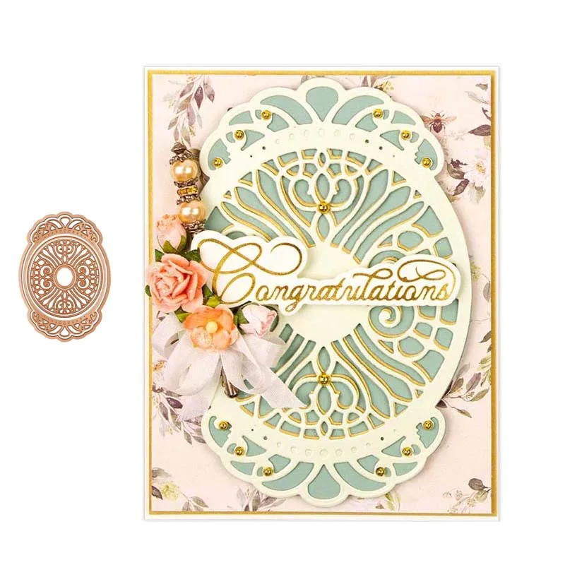 

JC Metal Cutting Dies for Scrapbooking Lace Flower Circle Frame 2020 Die Cut Paper Card Make Stencil Craft Mold Mould Decoration
