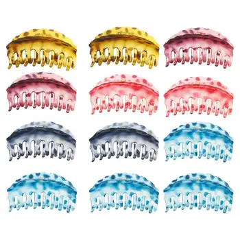 

12pcs Durable Plastic Shower Hair Clip Bathing Hair Claws Jaw Clips Ponytail Holder Gripper for Lady Women Girl
