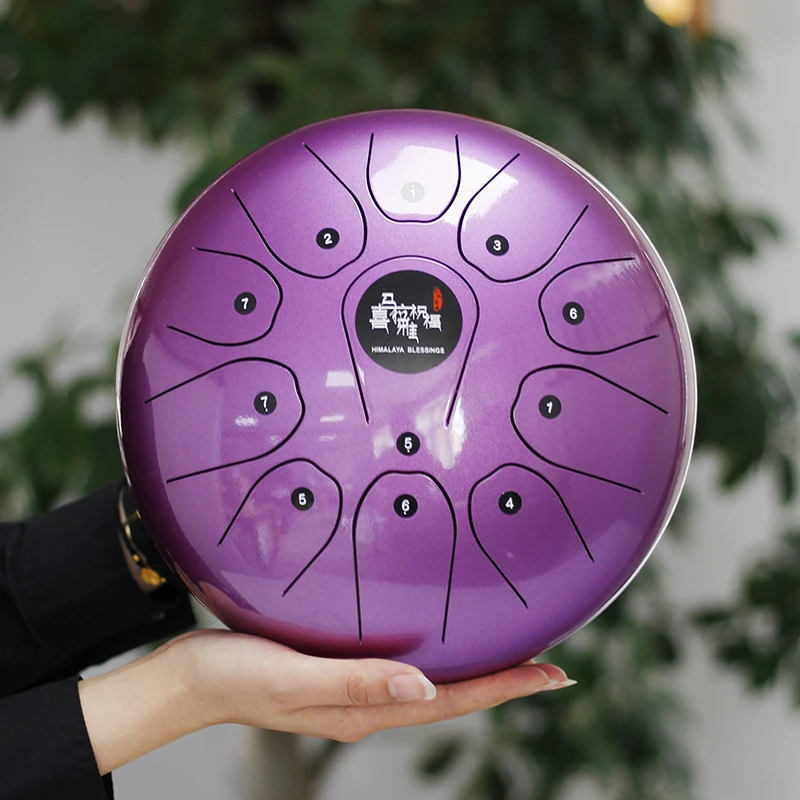 10" Steel Tongue Drum 25cm Hand Drum Natural Scale With C D E F G A B C