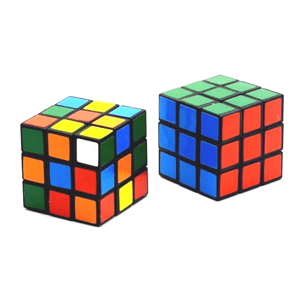 Стиль 3 см интеллекта детей Стразы «Кубик Рубика» три Слои игрушка 3-заказ Magic Cube гладкая начинающих Скорость твист-игрушка-вкладыш Educ