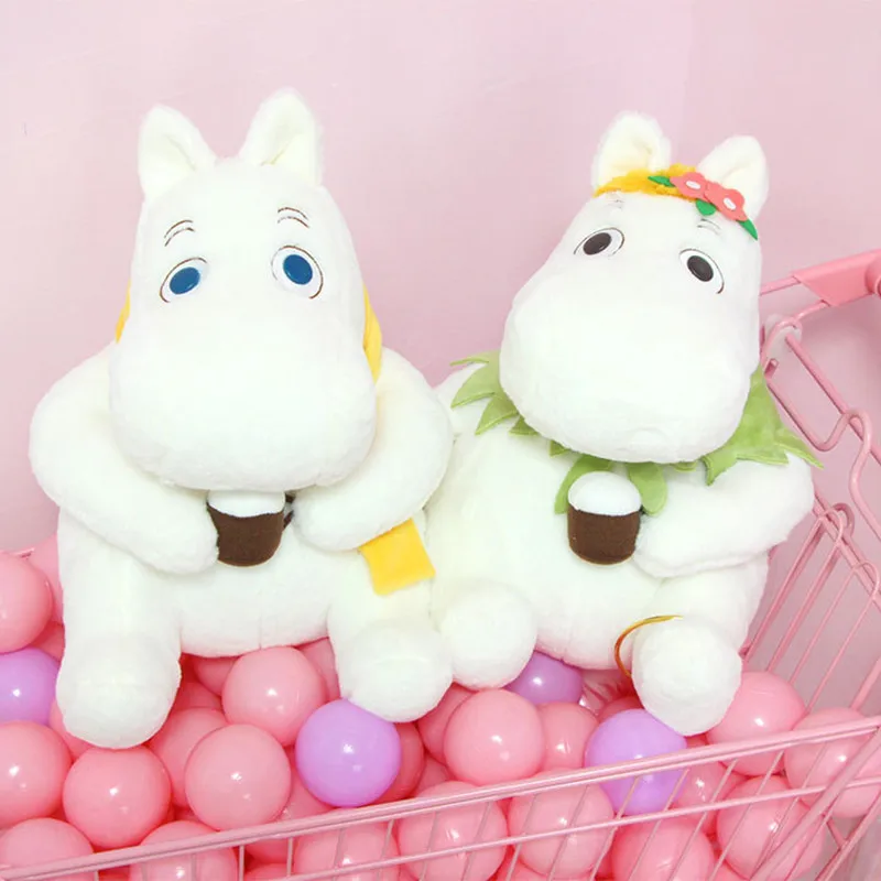 40 см пары Moomin and Snork maiden плюшевая игрушка мягкая игрушка кукла куклы Животные куклы, детский подарок Рождество - Цвет: Многоцветный