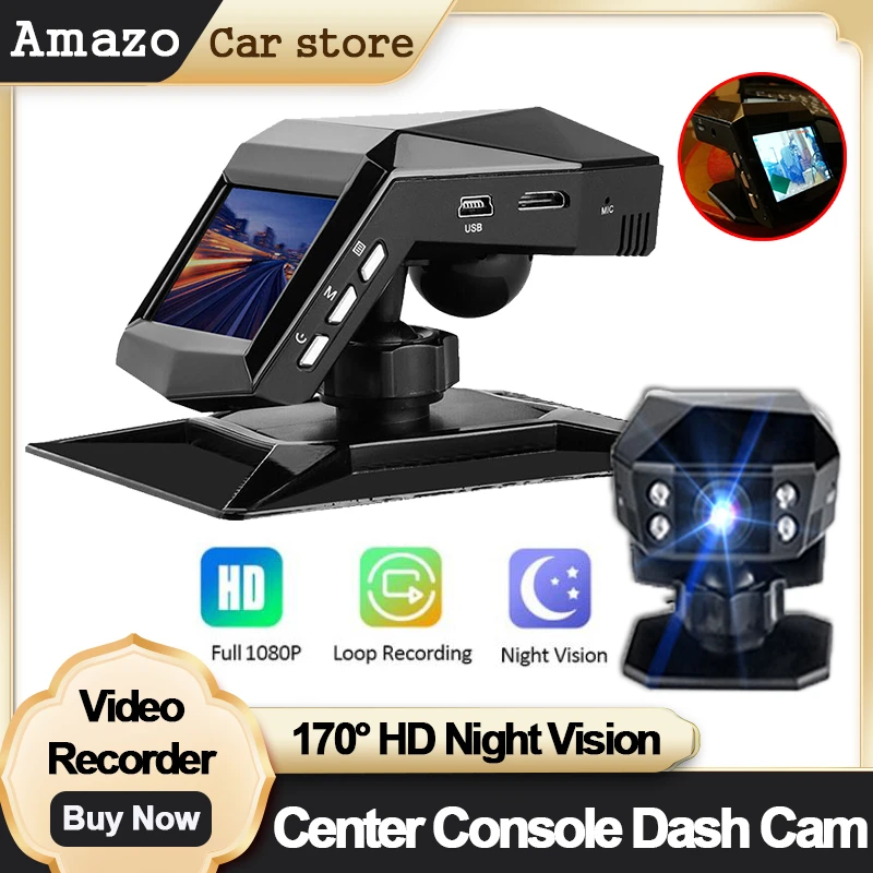 Car DVR Full HD 1080P Dash Camera Auto Camera Dash Cam Cycle Recording Night Vision Video Recorder Dashcam With Center Console rear mirror camera