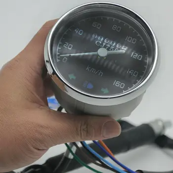 

CJ750 Ural CJ-K750 M72 retro round speedometer new style install at headlight with Mileage line case For BMW R50 R1 R12 R 71