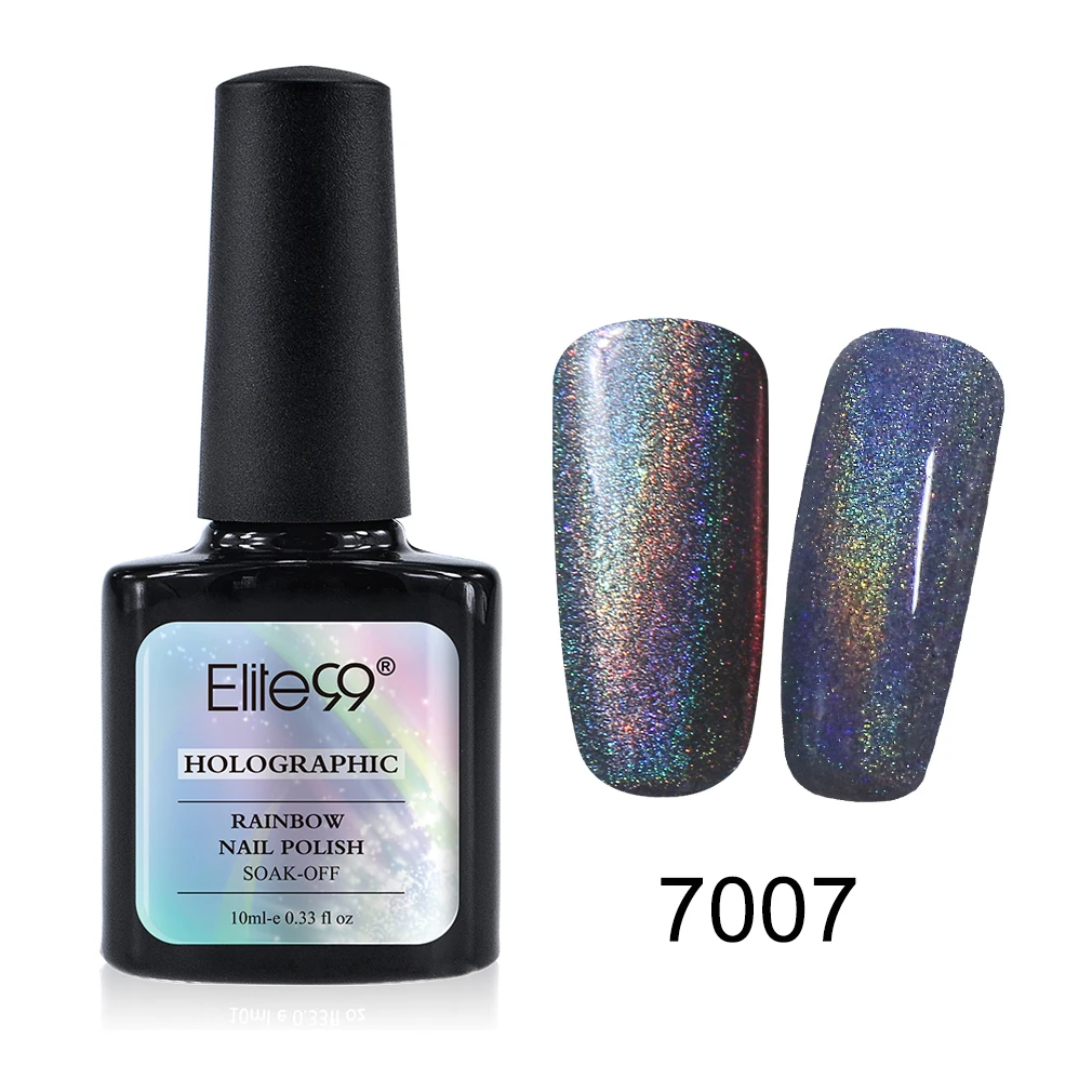Elite99 10 мл Радужный цветной лак для ногтей сухой в воздухе цветной яркий мерцающий лак для ногтей DIY ногти Маникюр УФ лак для нейл-арта - Цвет: 7007