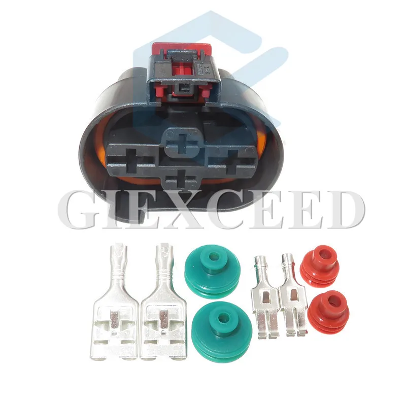 

2 Sets 4 Pin 1K0 906 234 Automotive Car Electronic Fan Plug Female Wire Socket For VW Polo Golf Audi