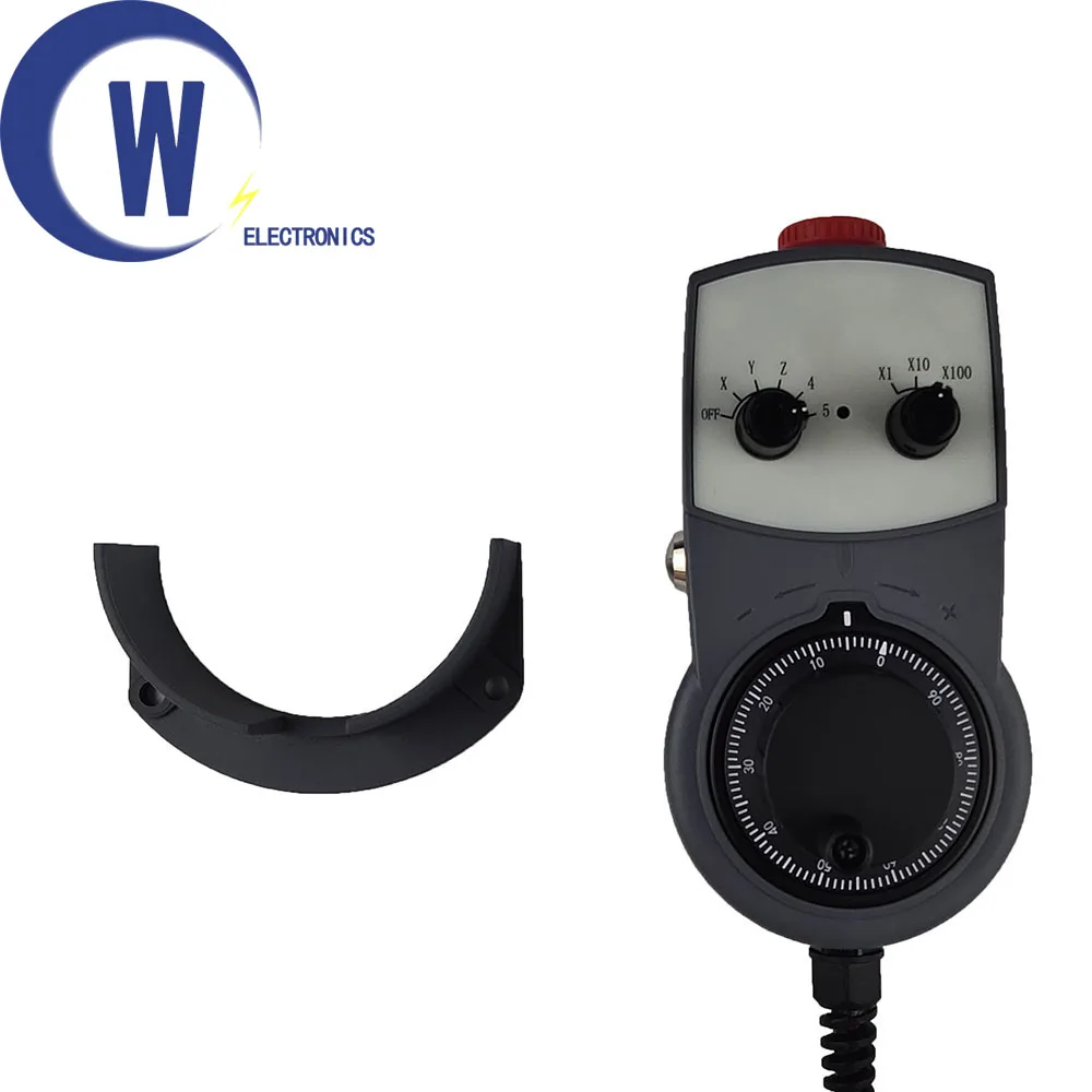 CNC 4/5/6-axis MPG Pendant Handwheel Manual Pulse Generator with Emergency Stop For FANUC System