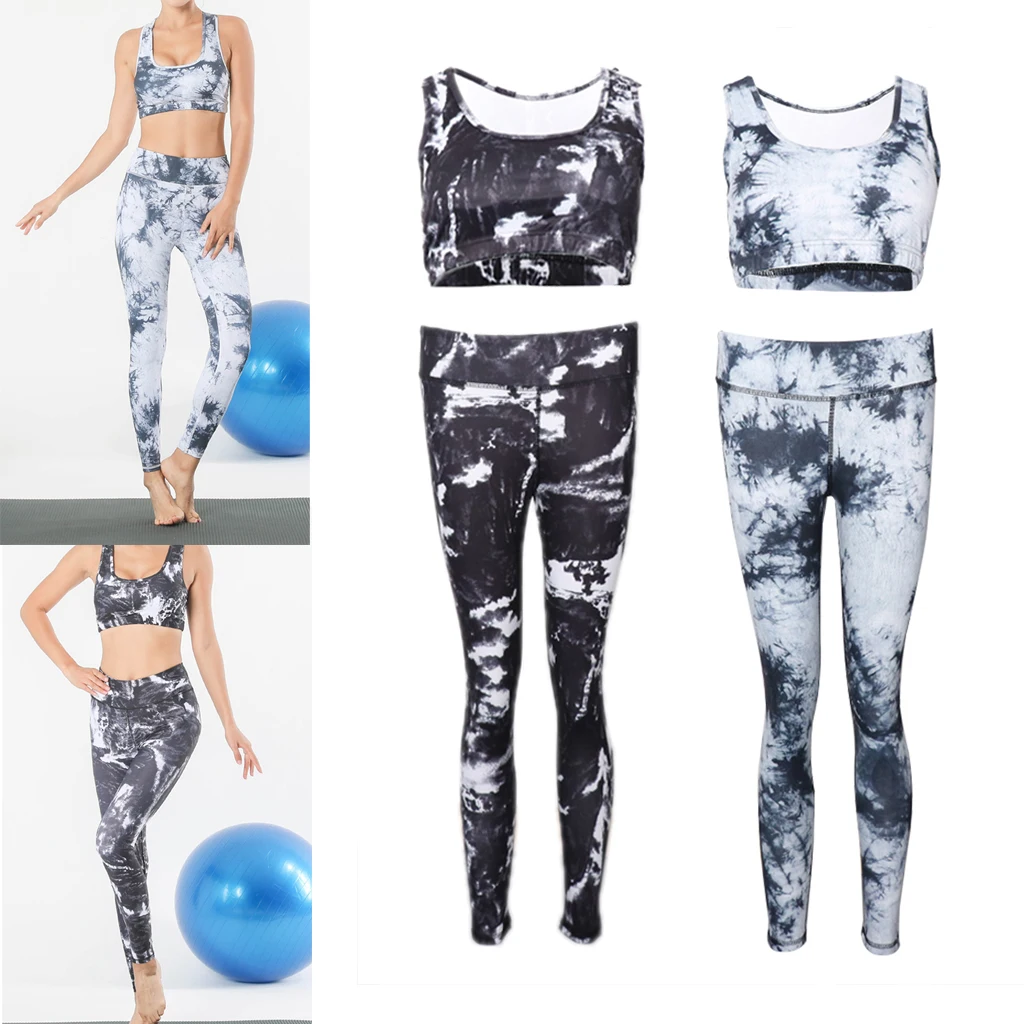 Women Push Up Yoga Sport Suit Slim Splicing Sports Set Running Gym Yoga Fitness Set