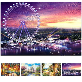 

Creative DIY 1000 Piece Sky Wheel Adults Kids Wooden Jigsaw Puzzle Kits Learning Early Educational Toys for Adult Gifts