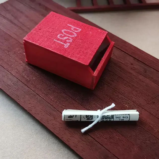 Vivivid Mini Post Bod Dollush Houstor Decortion Wood Diy Postafiók Kézműves Retro Falra Szerelt Újságdoboz - Image 6