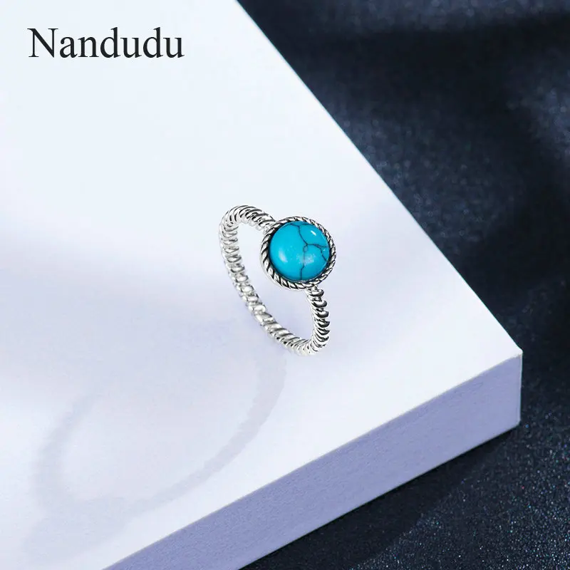 Nandudu, новинка, женское массивное кольцо с тросом, винтажный камень, трендовые модные кольца в богемном стиле, аксессуары, подарок R2170