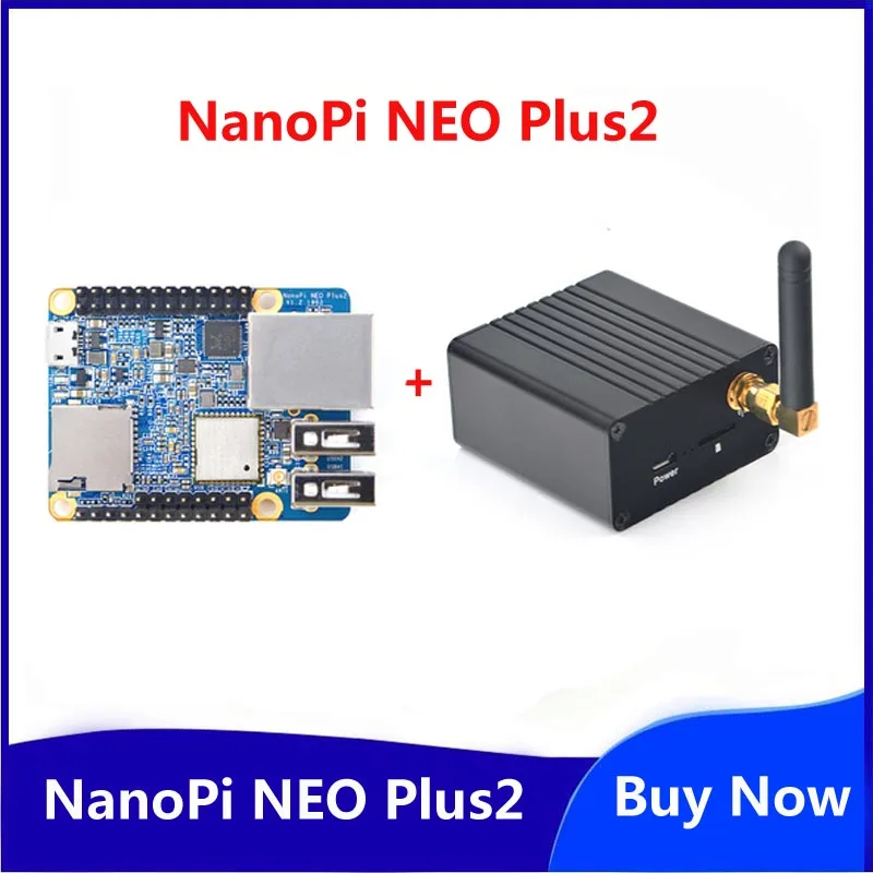 

Friendly NanoPi NEO Plus2 all-in-one H5, Gigabit Ethernet port IoT development board WiFi Bluetooth with Metal case+Heatsink