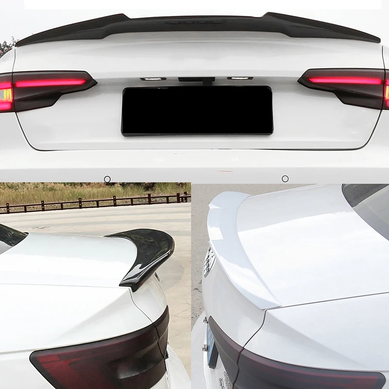 ABS Внешний Хвост плавники крышка отделка задний спойлер для Audi A4L