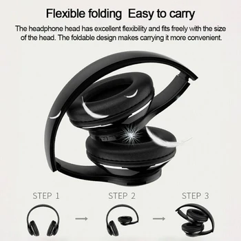 

Wireless Headphones Portable Noise Cancelling Headset Foldable With Microphone USB Gaming Headphone