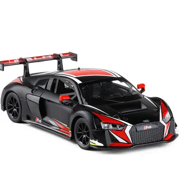 

Exquisite gift 1:24 R8 LMS Alloy sliding model,simulation diecast sound and light racing model,advanced collection,free shipping