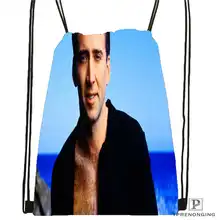 Изготовленный На Заказ Nicolas_Cage походная сумка на шнурке милый рюкзак для детей(черная спинка) 31x40 см#180611-01-33