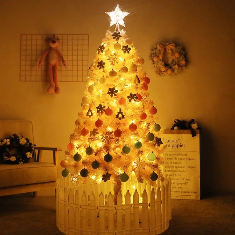 60/120 см DIY Рождественская елка с светодиодный светильник Подарки на год детские игрушки искусственное дерево настенные подвесные украшения Рождественский Декор для дома