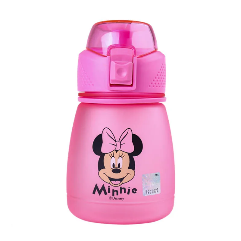 Minnie DISNEY детская бутылка для воды для детей 390 мл анти-капля пластиковые детские чашки Сиппи мультфильм Минни drinkbeker соломинка для бутылки для воды - Цвет: Minnie