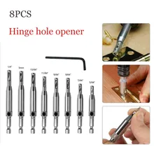 

Self Centering Drill Bits HSS Hinge Center Hexagon Drill Bits Door Cabinet Woodworking Positioning Hole Puncher Tool