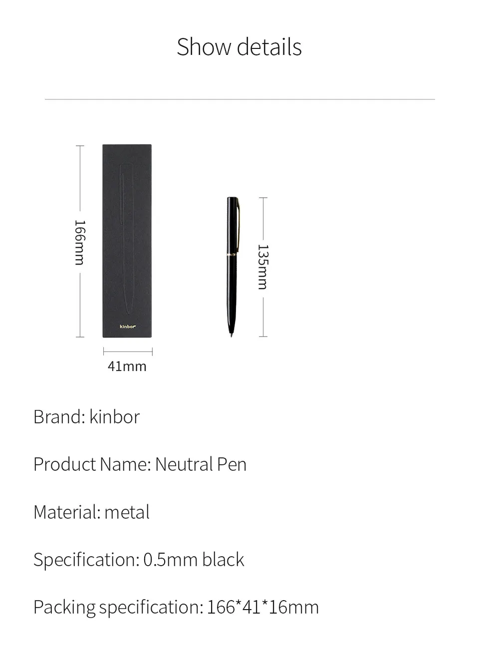 Xiaomi Mijia Kinbor Flowing Gold Signature Pen Out of Ink Smooth Rotating Low-key Elegant and Firm Office Business Learning Gift
