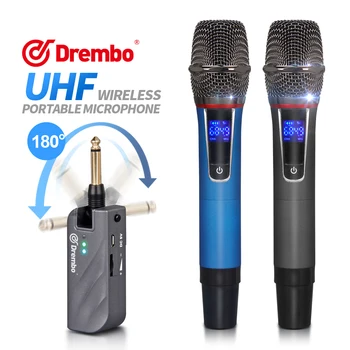 

UX2S UHF Wireless Microphone Karaoke microphone Adjustable frequency Handheld 2 channel lithium battery 50m receiving distance