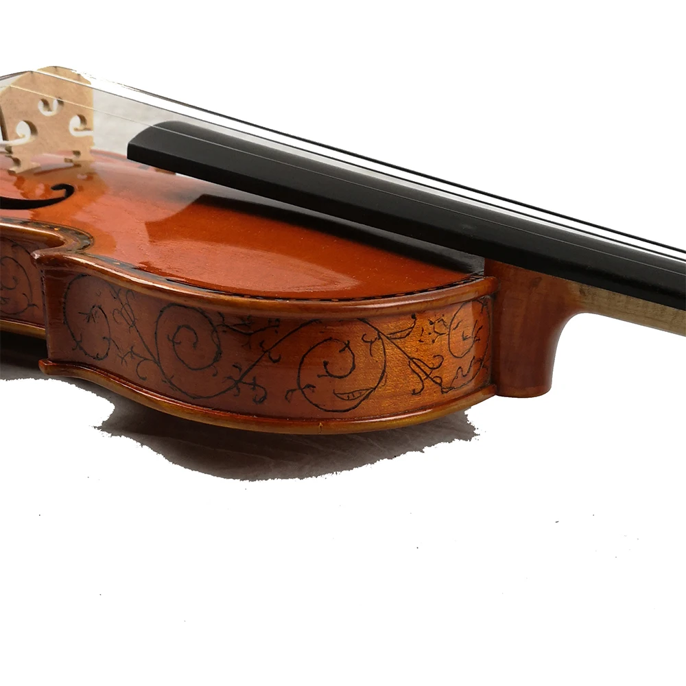 Копия Европейский Stradivarius 1679 Hellier ручной работы резьба цветок FPVN05 скрипка+ карбоновое волокно лук пенопласт чехол