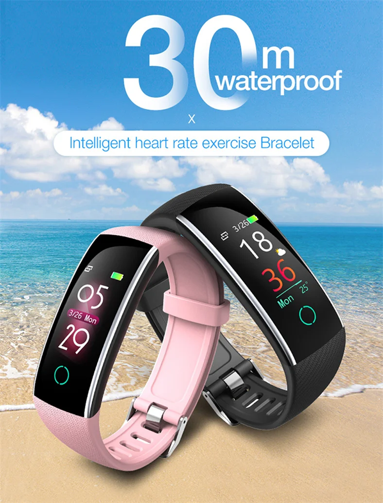 Smart Bracelet Wristband C20 Led Color 0.95' Touchscreen Swim Detect Heart Rate Sleep Snap Original Not For Huawei Honor Band 4