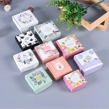 

2019 new DIY 10PCS Wedding creative candy trinket gift box handmade soap box customized wholesale paper box color aircraft box