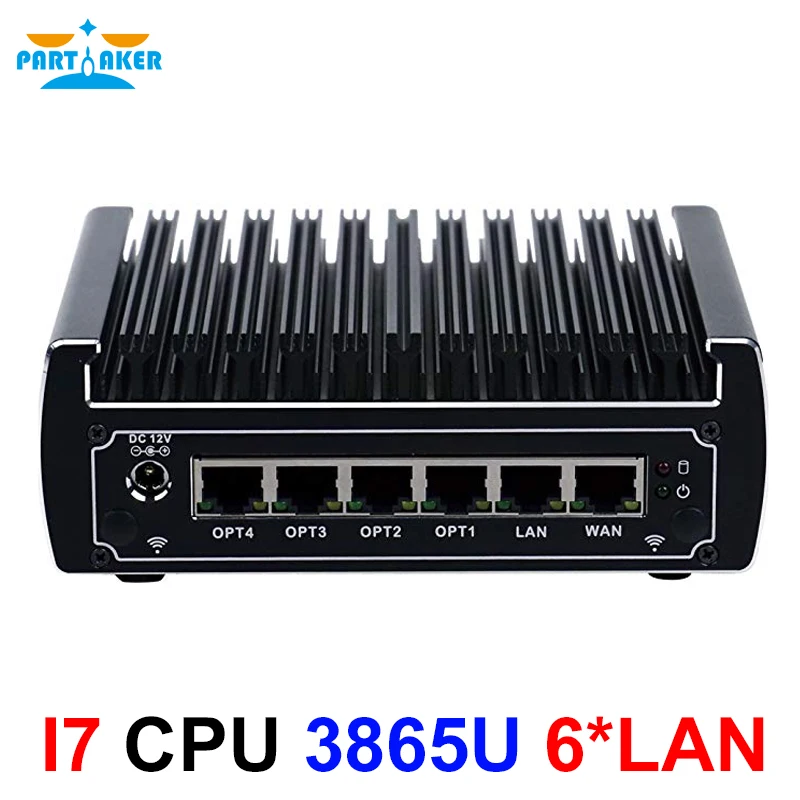 Pfsense безвентиляторный мини-ПК x86 Partaker I7 Intel Celeron 3865U 6 * Intel lan DDR4 linux маршрутизатор брандмауэра DHCP VPN сетевого сервера Pfsense безвентиляторный мини-ПК x86 Partaker I7 Intel Celeron 3865U 6 * Intel lan DDR4 linux маршрутизатор брандмауэра DHCP VPN сетевого сервера