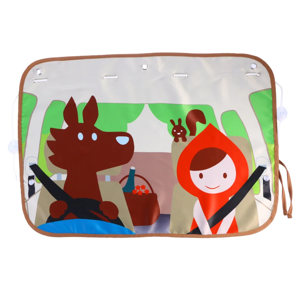Cartoon Car Window Sun Shade Auto Suction Cup Sunshades Protector Block Damaging UV Rays Bright Sunlight Heat for Kids Child Pet |