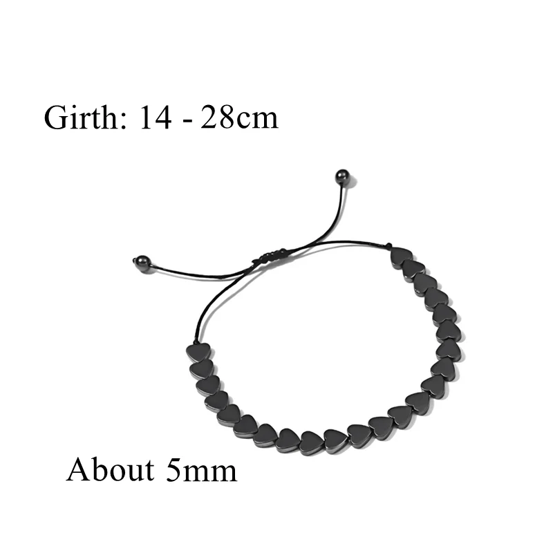 5mm Black Hematite Stone Beads Stretch Bracelet For Men Women stone bead bracelet beaded bracelet natural stone bracelet