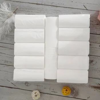 

12pcs Coreless Toilet Paper Roll Household 4-layer Thickened Soft Safe Wood Pulp Bath Toilet Roll Paper Tissue Roll