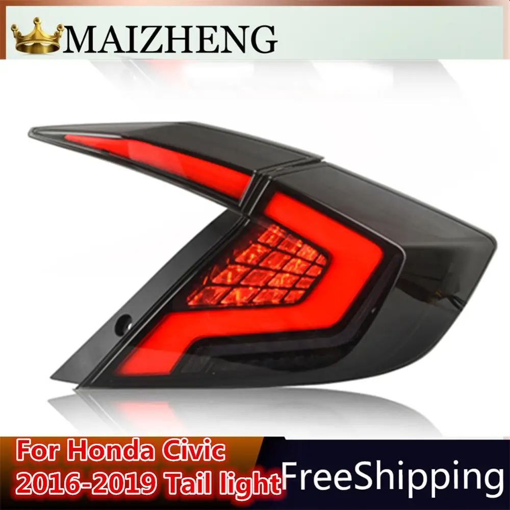

2PCS Car LED Tail Light Taillight For Honda Civic 2017 2018 2019 Rear Fog Lamp + Brake Light + Reverse + Dynamic Turn Signal