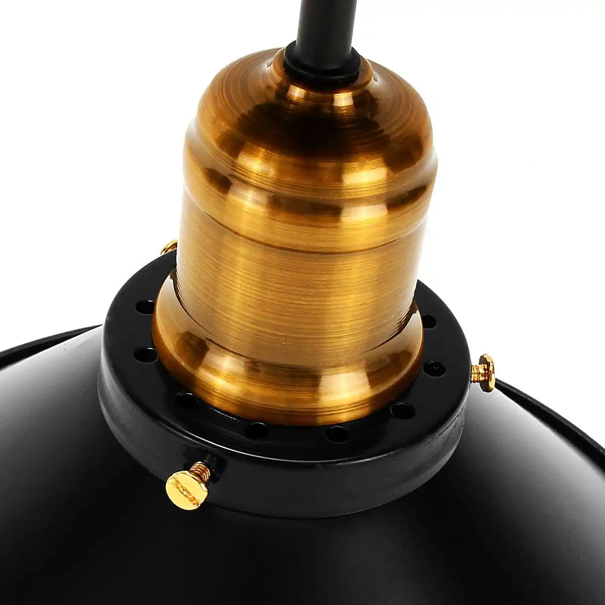 Черный E27 потолочный светильник, лофт винтажный круглый ретро потолочный светильник Промышленный дизайн Эдисона лампы Домашнее барное кафе магазин освещение приспособление