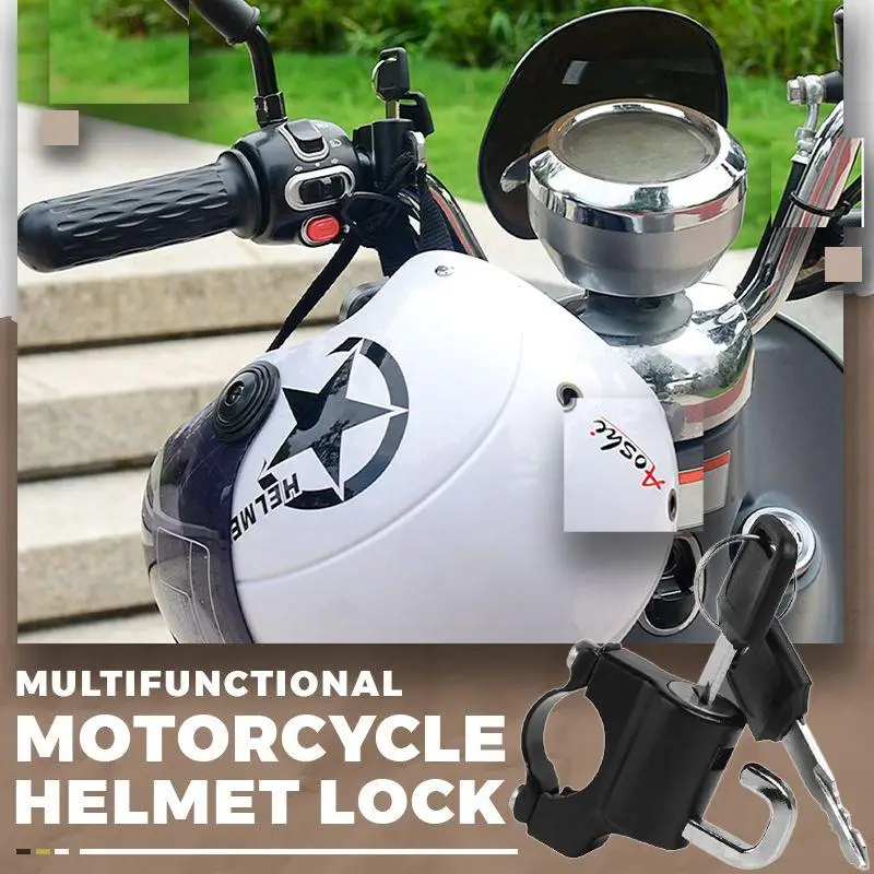 Helmet lock electric car helmet lock motorbike helmet motorbike hook anti-theft handle