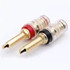 1Pair Brass Binding Post HIFI Terminals Connector, 19MM Binding Post HIFI Speaker Amplifier Audio Plug Match 4mm Banana Plug ► Photo 3/6