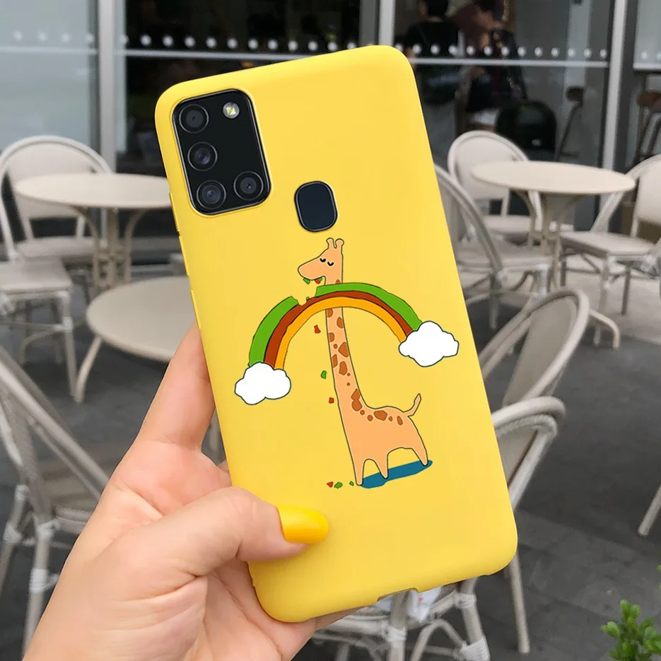 Étui de dessin animé pour Samsung Galaxy A21s étui A21 S Silicone souple coque arrière pour Samsung A21S étuis de téléphone SM-A217F A 21 S Fundas