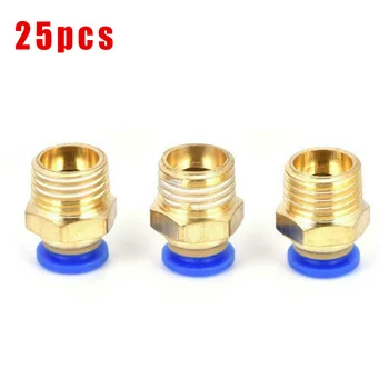 

25pcs OD 6mm 1/4 Inch Pneumatic Plug-In Quick Connector Joint Air Line Tube Connettori Rapidi Pneumatici