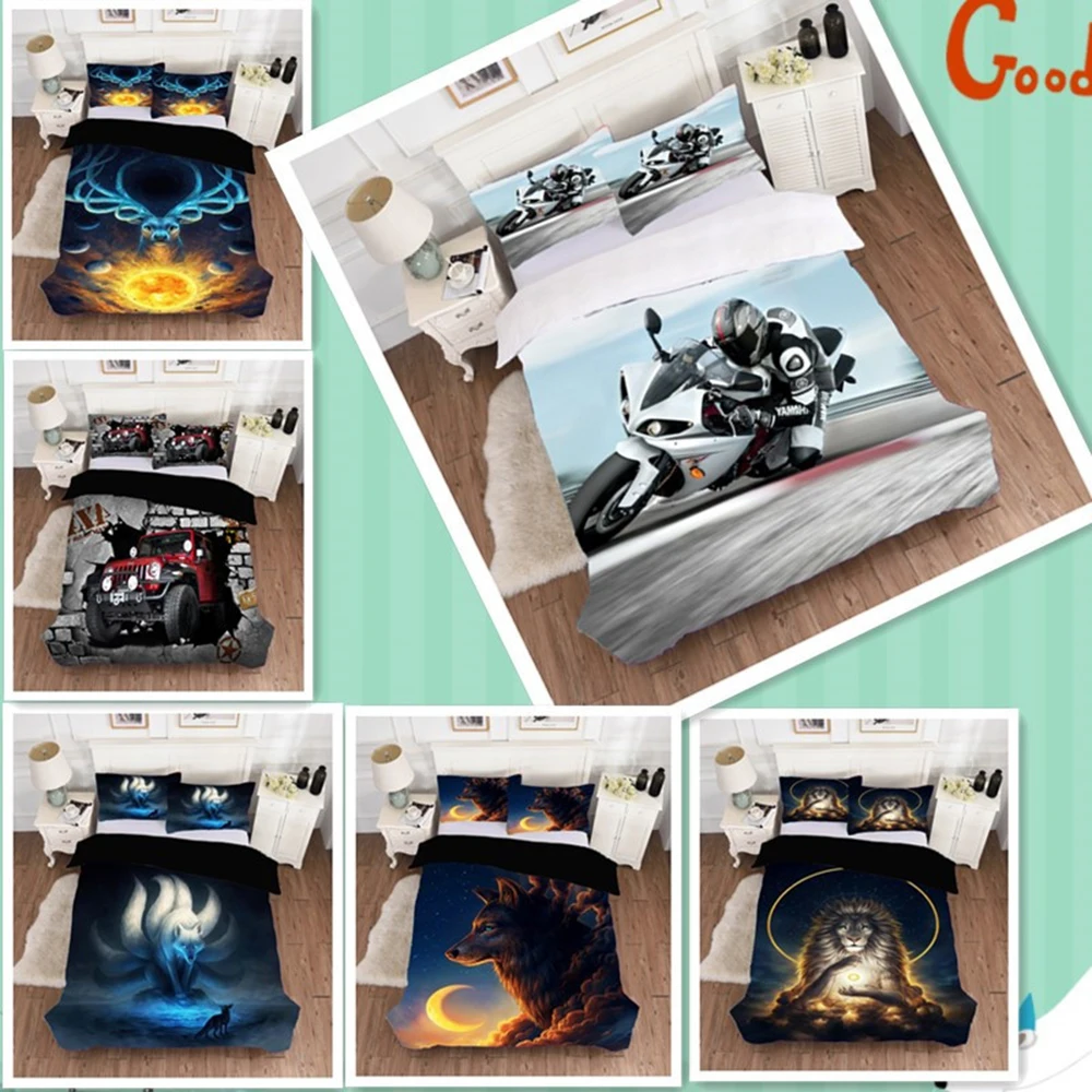 Cool Star Animal Locomotive Duvet Cover 3D Digital Printing 2/3psc Bedding Set With Pillowcase King Full Size Comforter | Дом и сад