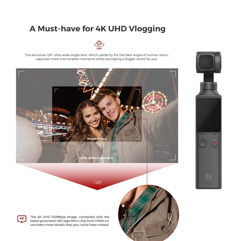  PRE-ORDER FIMI PALM 3-Axis 4K HD pocket Handheld Gimbal UHD Ultra Wide Angle Camera Stabilizer Smar