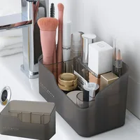 Plastic Makeup Bathroom Storage Box Cosmetic Organizer Desktop Make Up Jewelry Storage Case Sundries Table Container